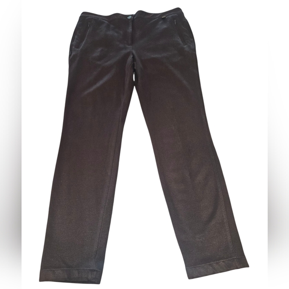 Talbots Pants - Talbots Dark Brown Textured Pants Skinny Ankle Size 12 Good Condition